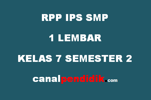 RPP SMP 1 Lembar Kelas 7 IPS Revisi 2020