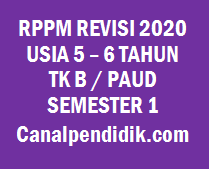 RPPM TK A / PAUD Umur 5-6 Tahun Semester 1