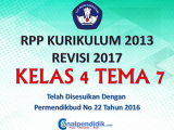 RPP Kelas 4 Tema 7 Kurikulum 2013 Revisi 2017