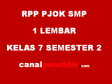 RPP SMP 1 Lembar Kelas 7 PJOK Revisi 2020