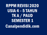 RPPM TK A / PAUD Umur 4-5 Tahun Semester 1